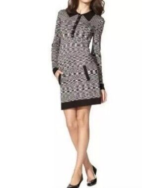 Missoni for Target - Black & White Long Sleeve Polo Sweater Dress - Medium